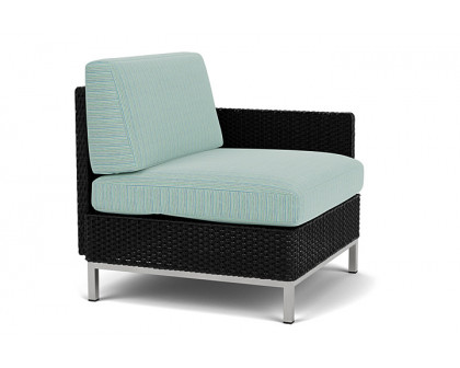 Lloyd Flanders™ Elements  Left Arm Lounge Chair with Loom Arm and Back - Ebony