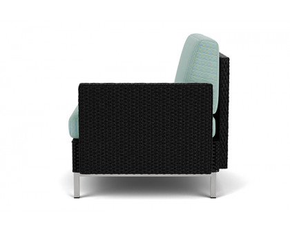 Lloyd Flanders™ Elements  Left Arm Lounge Chair with Loom Arm and Back - Ebony