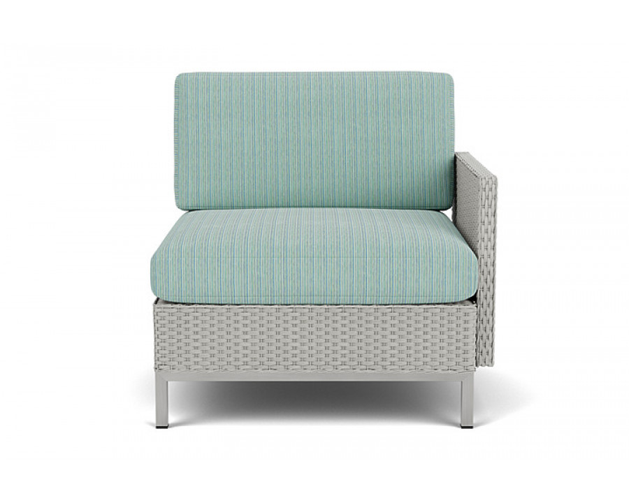 Lloyd Flanders™ Elements  Left Arm Lounge Chair with Loom Arm and Back - Platinum