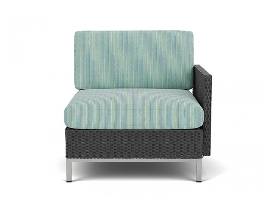 Lloyd Flanders™ Elements  Left Arm Lounge Chair with Loom Arm and Back - Charcoal