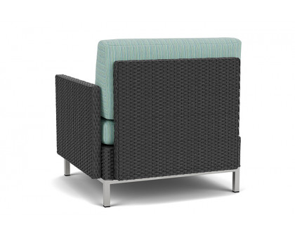 Lloyd Flanders™ Elements  Left Arm Lounge Chair with Loom Arm and Back - Charcoal