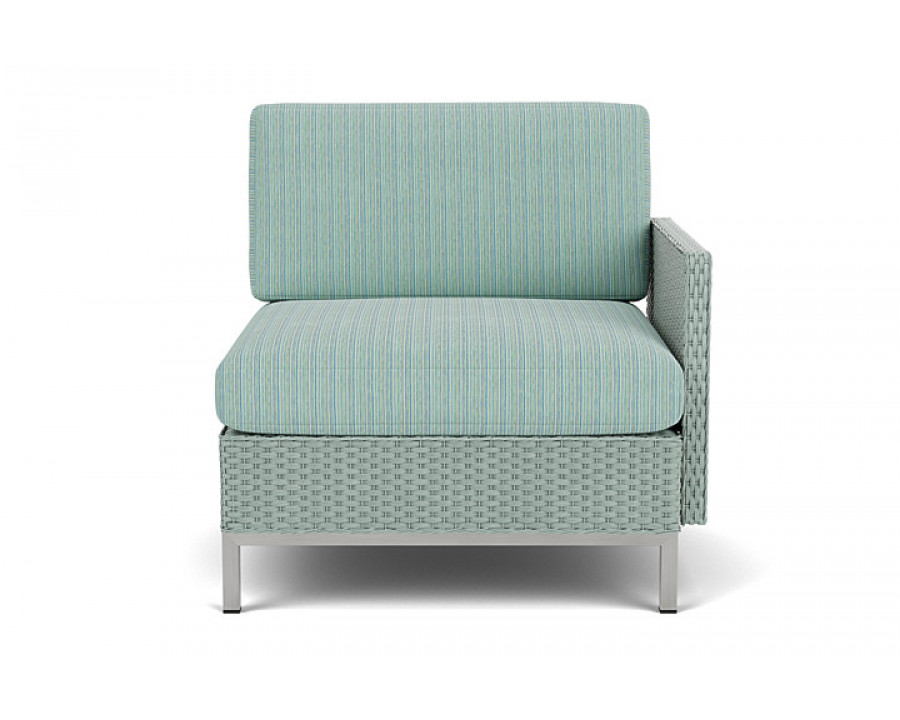 Lloyd Flanders™ Elements  Left Arm Lounge Chair with Loom Arm and Back - Sea Glass