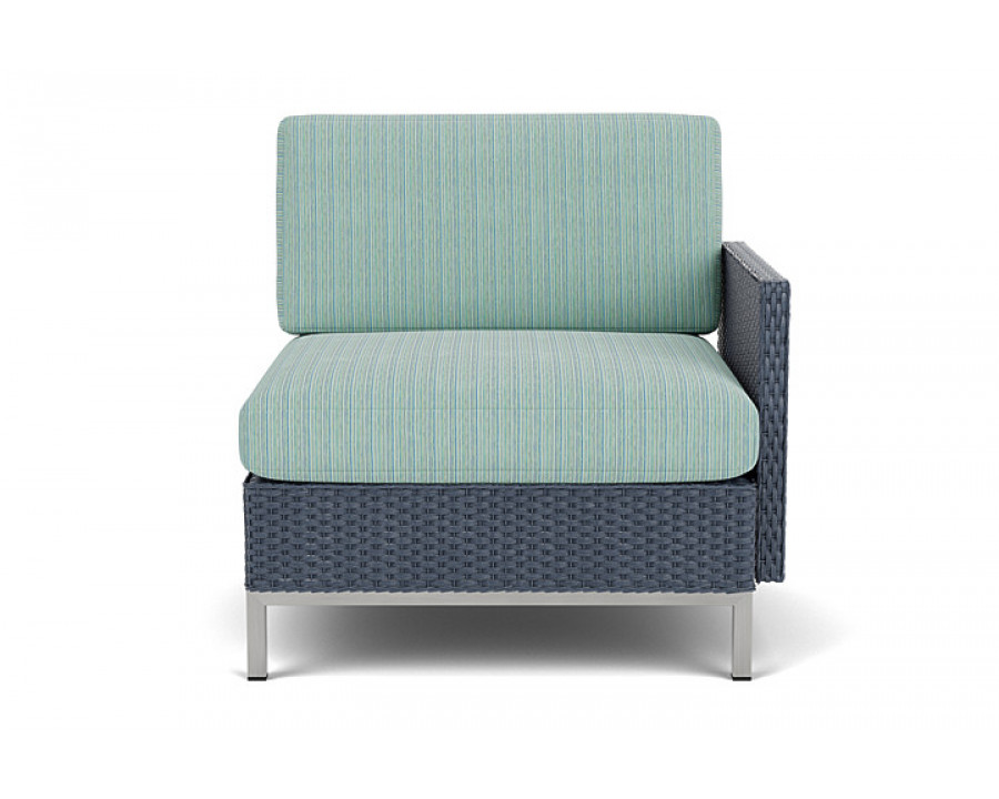 Lloyd Flanders™ Elements  Left Arm Lounge Chair with Loom Arm and Back - Denim Blue