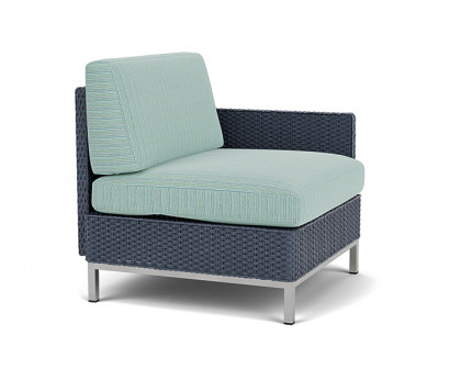 Lloyd Flanders™ Elements  Left Arm Lounge Chair with Loom Arm and Back - Denim Blue