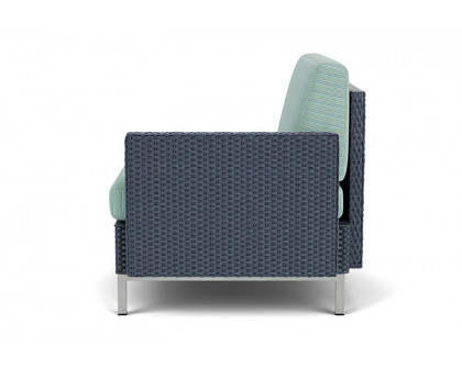 Lloyd Flanders™ Elements  Left Arm Lounge Chair with Loom Arm and Back - Denim Blue