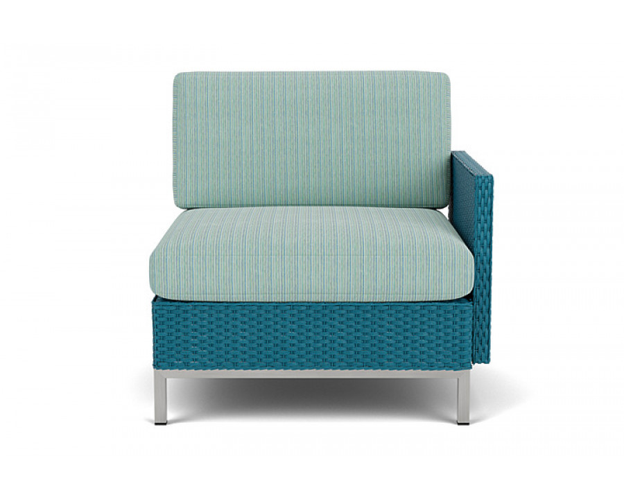 Lloyd Flanders™ Elements  Left Arm Lounge Chair with Loom Arm and Back - Peacock