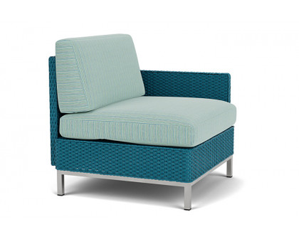 Lloyd Flanders™ Elements  Left Arm Lounge Chair with Loom Arm and Back - Peacock