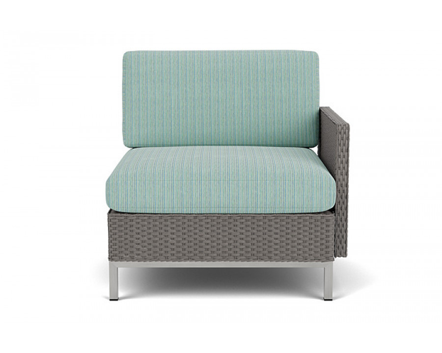 Lloyd Flanders™ Elements  Left Arm Lounge Chair with Loom Arm and Back - Pewter