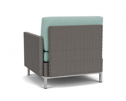 Lloyd Flanders™ Elements  Left Arm Lounge Chair with Loom Arm and Back - Pewter