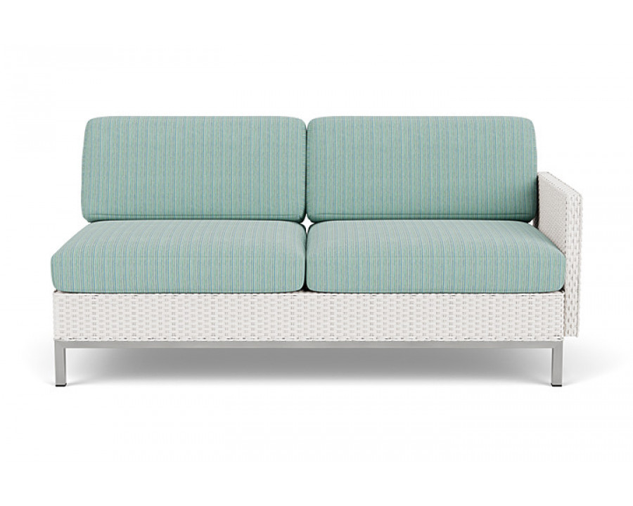 Lloyd Flanders™ Elements Left Arm Settee with Loom Arm and Back - White