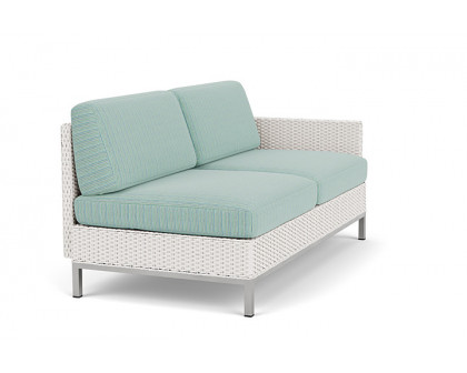 Lloyd Flanders™ Elements Left Arm Settee with Loom Arm and Back - White