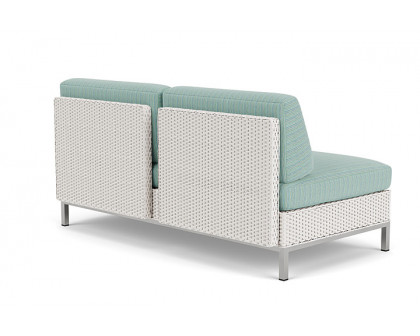 Lloyd Flanders™ Elements Left Arm Settee with Loom Arm and Back - White