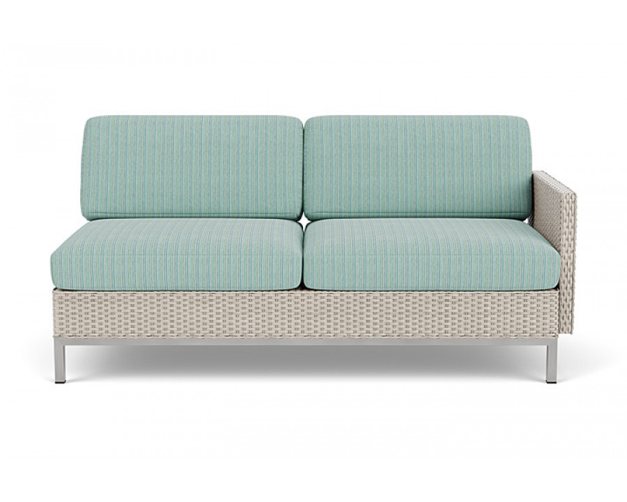 Lloyd Flanders™ Elements Left Arm Settee with Loom Arm and Back - Linen