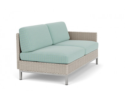 Lloyd Flanders™ Elements Left Arm Settee with Loom Arm and Back - Linen