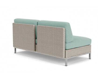 Lloyd Flanders™ Elements Left Arm Settee with Loom Arm and Back - Linen