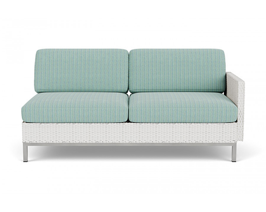 Lloyd Flanders™ Elements Left Arm Settee with Loom Arm and Back - Matte White