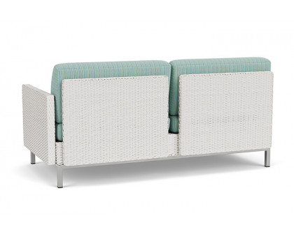 Lloyd Flanders™ Elements Left Arm Settee with Loom Arm and Back - Matte White