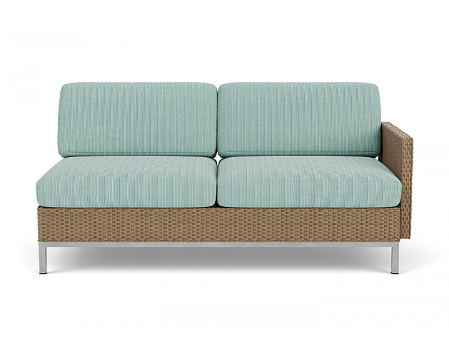 Lloyd Flanders™ Elements Left Arm Settee with Loom Arm and Back - Fawn