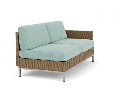 Lloyd Flanders™ Elements Left Arm Settee with Loom Arm and Back - Fawn