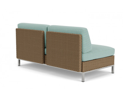 Lloyd Flanders™ Elements Left Arm Settee with Loom Arm and Back - Fawn