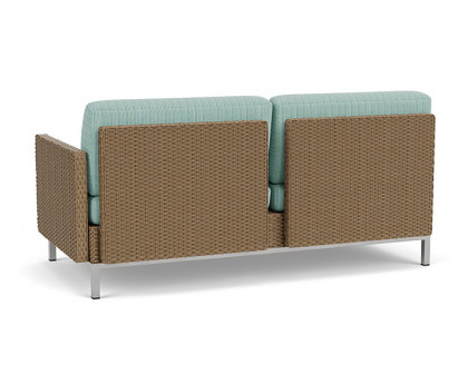 Lloyd Flanders™ Elements Left Arm Settee with Loom Arm and Back - Fawn