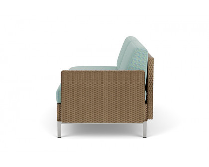 Lloyd Flanders™ Elements Left Arm Settee with Loom Arm and Back - Fawn