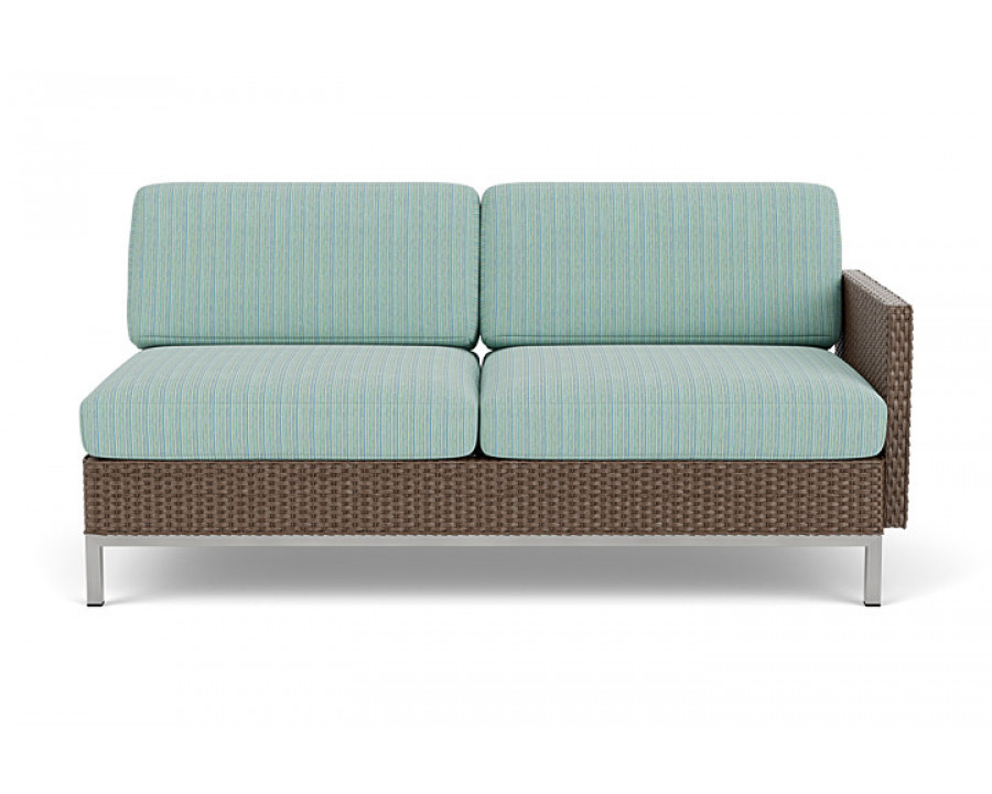 Lloyd Flanders™ Elements Left Arm Settee with Loom Arm and Back - Bark