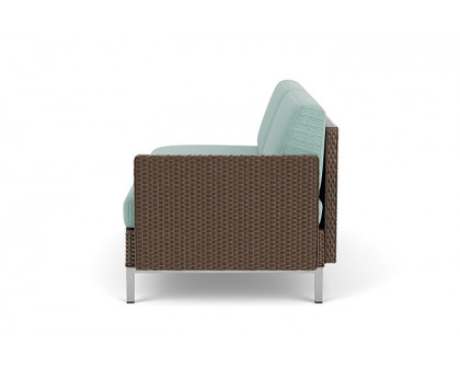 Lloyd Flanders™ Elements Left Arm Settee with Loom Arm and Back - Bark