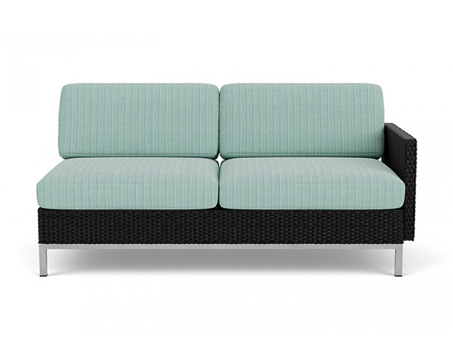 Lloyd Flanders™ Elements Left Arm Settee with Loom Arm and Back - Ebony