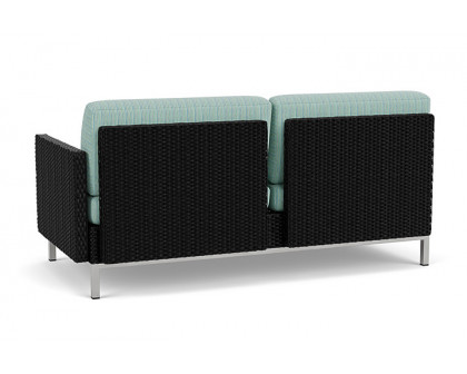 Lloyd Flanders™ Elements Left Arm Settee with Loom Arm and Back - Ebony