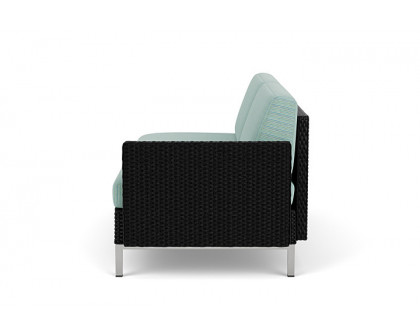 Lloyd Flanders™ Elements Left Arm Settee with Loom Arm and Back - Ebony