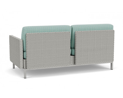 Lloyd Flanders™ Elements Left Arm Settee with Loom Arm and Back - Platinum