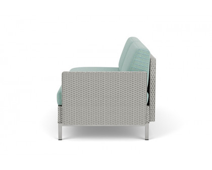 Lloyd Flanders™ Elements Left Arm Settee with Loom Arm and Back - Platinum