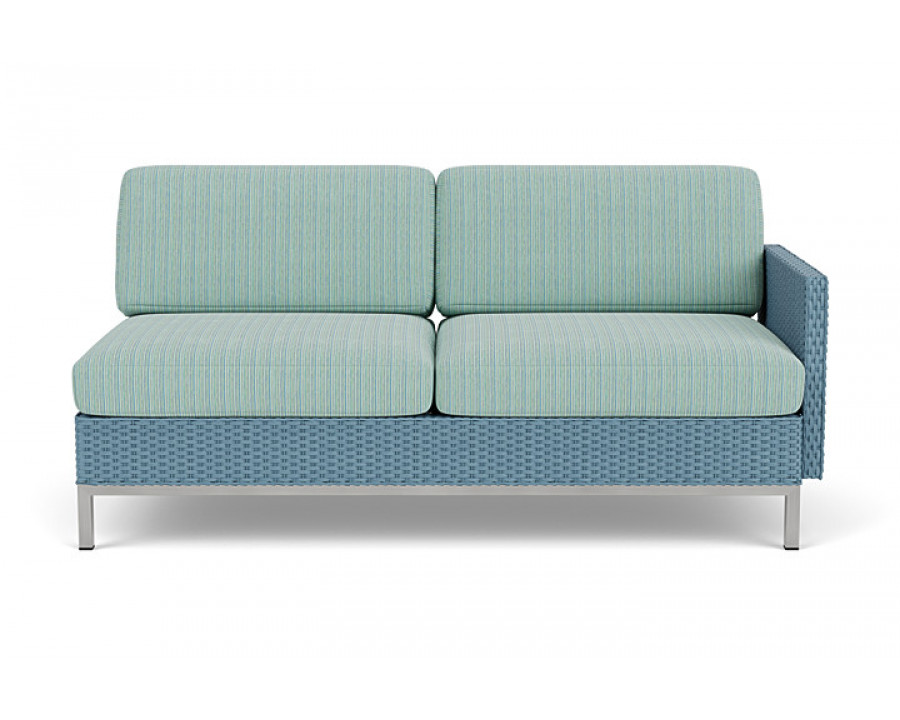 Lloyd Flanders™ Elements Left Arm Settee with Loom Arm and Back - Stillwater