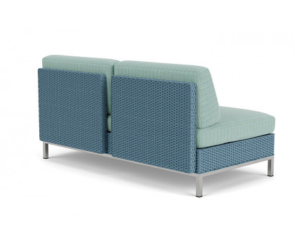 Lloyd Flanders™ Elements Left Arm Settee with Loom Arm and Back - Stillwater