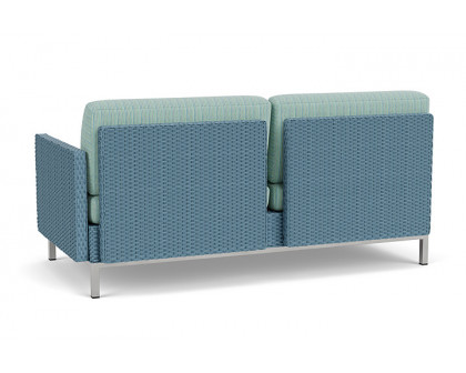 Lloyd Flanders™ Elements Left Arm Settee with Loom Arm and Back - Stillwater