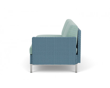 Lloyd Flanders™ Elements Left Arm Settee with Loom Arm and Back - Stillwater