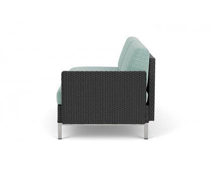 Lloyd Flanders™ Elements Left Arm Settee with Loom Arm and Back - Charcoal