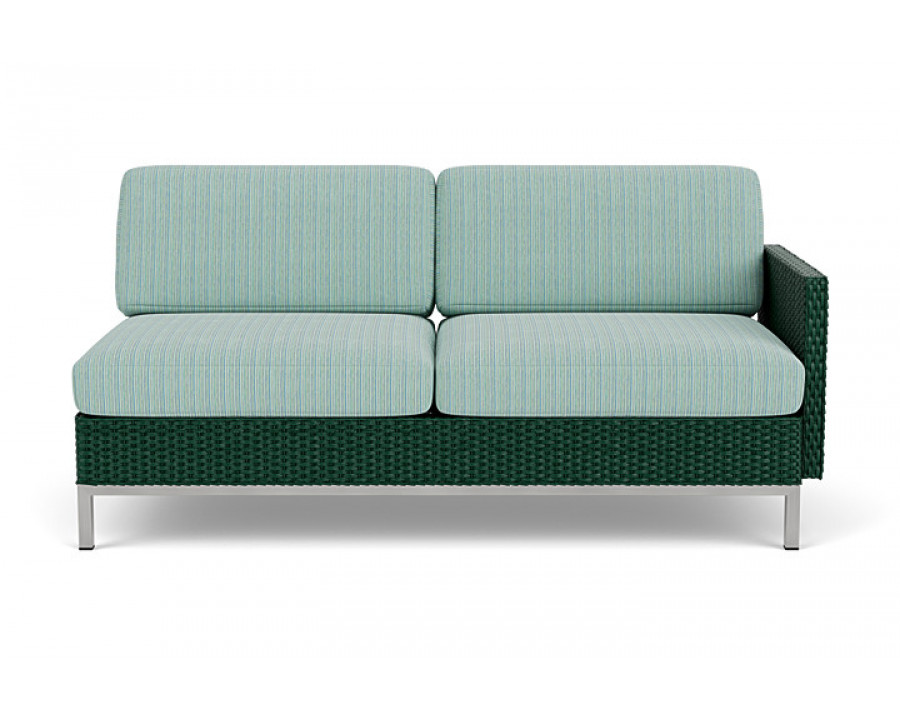 Lloyd Flanders™ Elements Left Arm Settee with Loom Arm and Back - Woodland