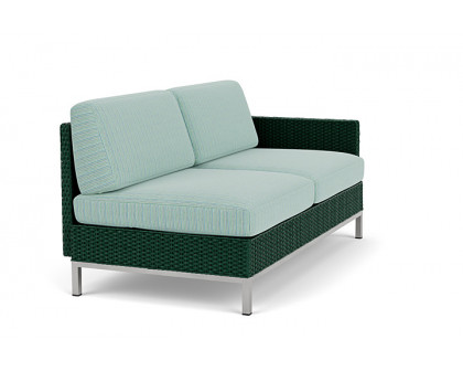 Lloyd Flanders™ Elements Left Arm Settee with Loom Arm and Back - Woodland