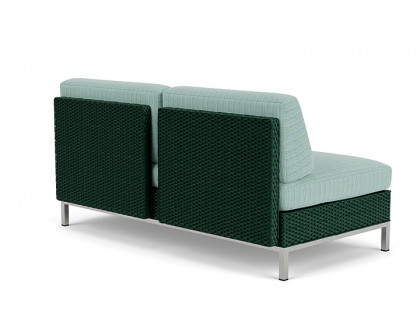 Lloyd Flanders™ Elements Left Arm Settee with Loom Arm and Back - Woodland