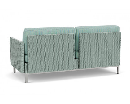 Lloyd Flanders™ Elements Left Arm Settee with Loom Arm and Back - Sea Glass