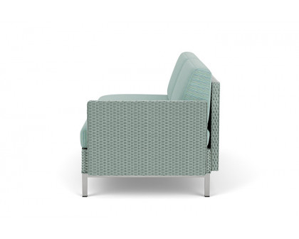 Lloyd Flanders™ Elements Left Arm Settee with Loom Arm and Back - Sea Glass