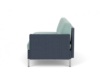 Lloyd Flanders™ Elements Left Arm Settee with Loom Arm and Back - Denim Blue