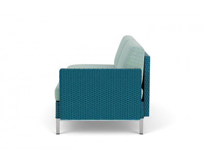 Lloyd Flanders™ Elements Left Arm Settee with Loom Arm and Back - Peacock