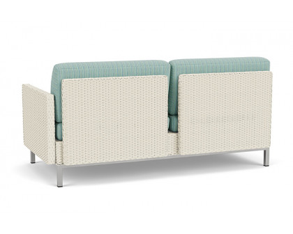 Lloyd Flanders™ Elements Left Arm Settee with Loom Arm and Back - Ivory