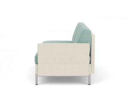 Lloyd Flanders™ Elements Left Arm Settee with Loom Arm and Back - Ivory