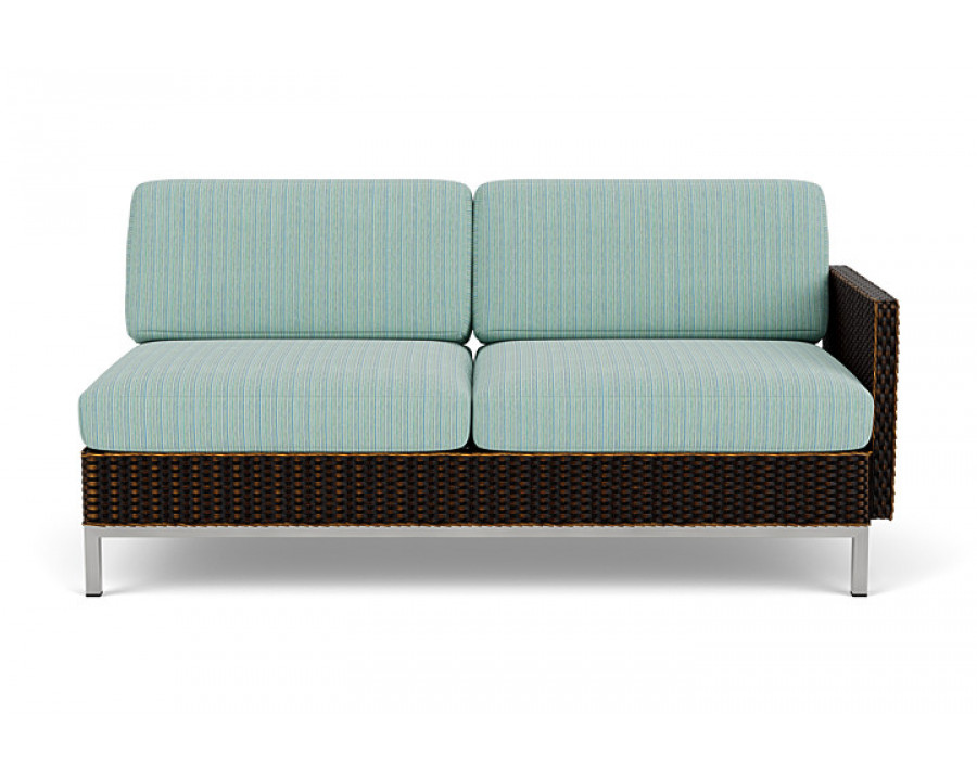 Lloyd Flanders™ Elements Left Arm Settee with Loom Arm and Back - Mink