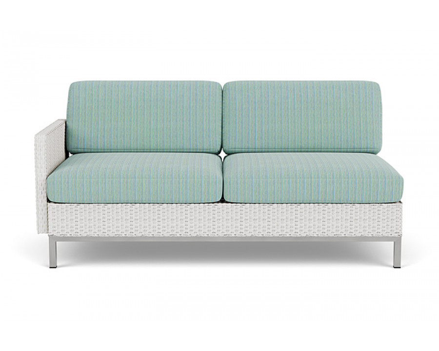 Lloyd Flanders™ Elements Right Arm Settee with Loom Arm and Back - Matte White