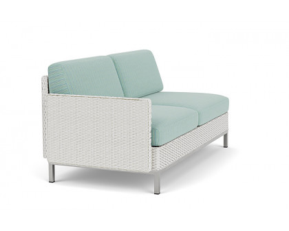 Lloyd Flanders™ Elements Right Arm Settee with Loom Arm and Back - Matte White